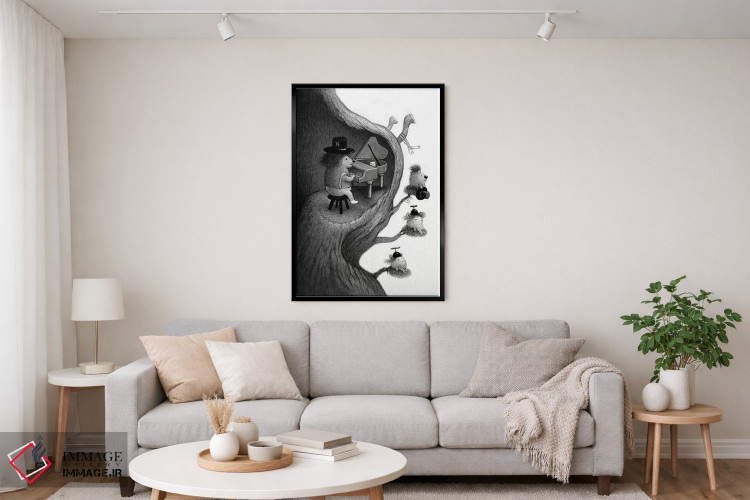 تابلو دکوراتیو ملودی صبحگاهی اثر کریستین آدام - D5B