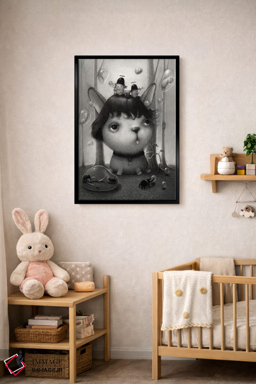 تابلو دکوراتیو پسران حبابی اثر کریستین آدام - D6B