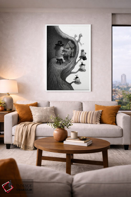 تابلو دکوراتیو ملودی صبحگاهی اثر کریستین آدام - D4W