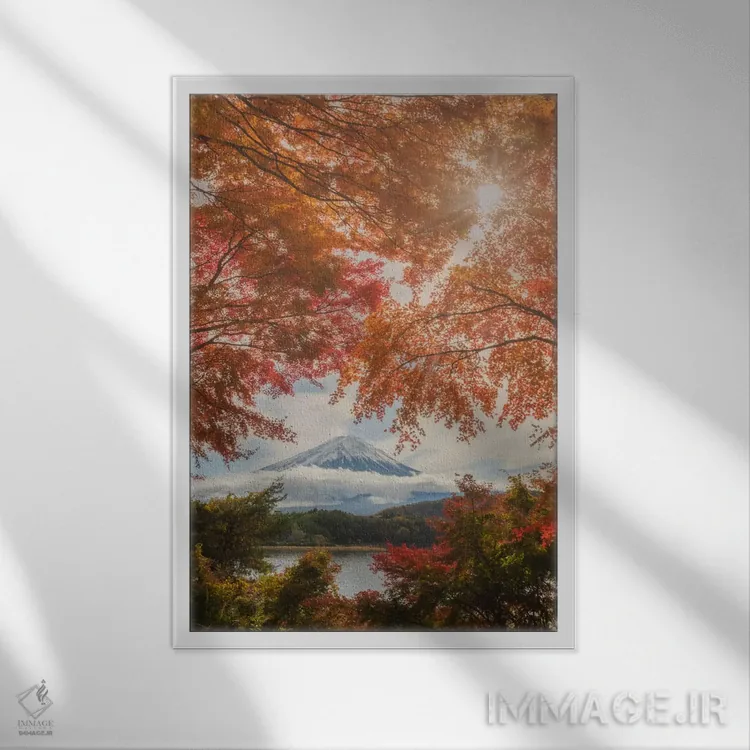 تابلو دکوراتیو پاییز در ژاپن XXIV اثر دنیل کردان - نمای قابدار سفید