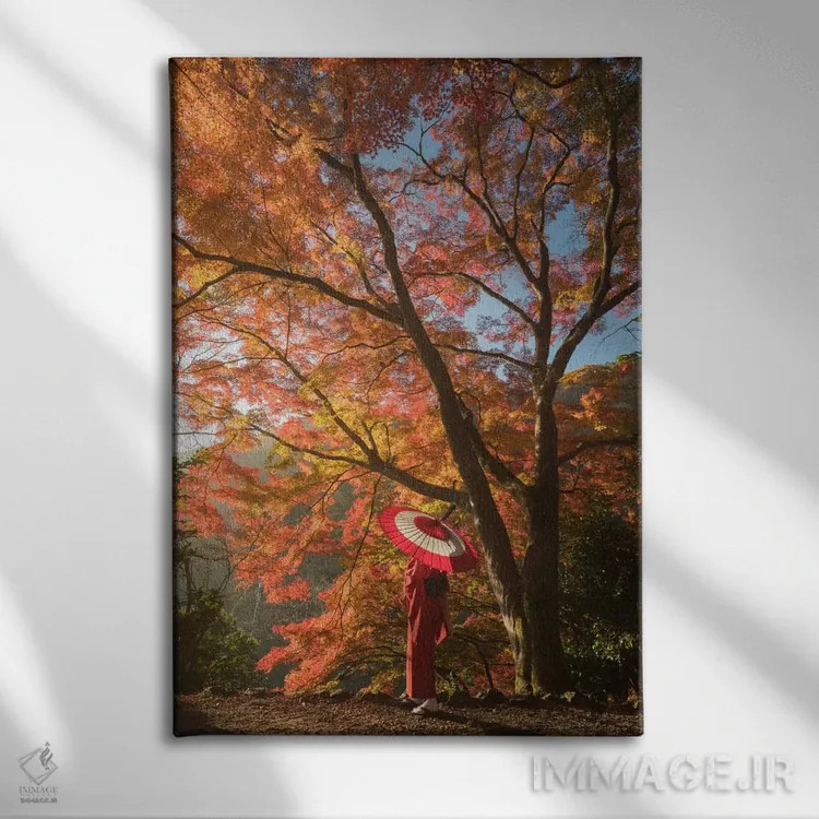 تابلو دکوراتیو پاییز در ژاپن ششم اثر دنیل کردان - نمای روبهرو روی دیوار