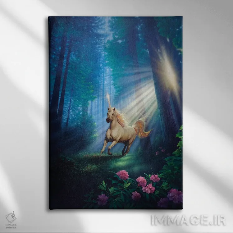 تابلو دکوراتیو جنگل رازآلود اثر کرک راینرت - نمای روبهرو روی دیوار