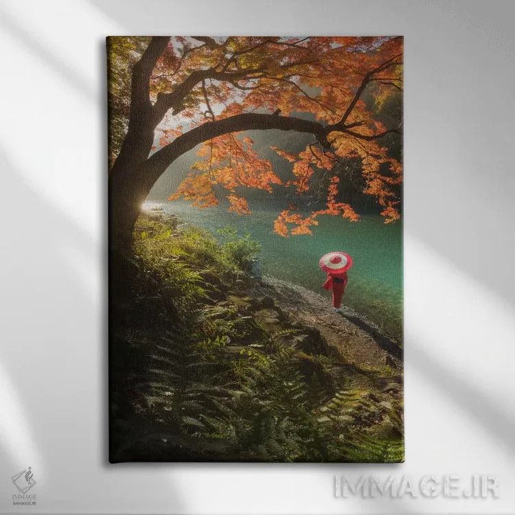 تابلو دکوراتیو پاییز در ژاپن هشتم اثر دنیل کردان - نمای روبهرو روی دیوار