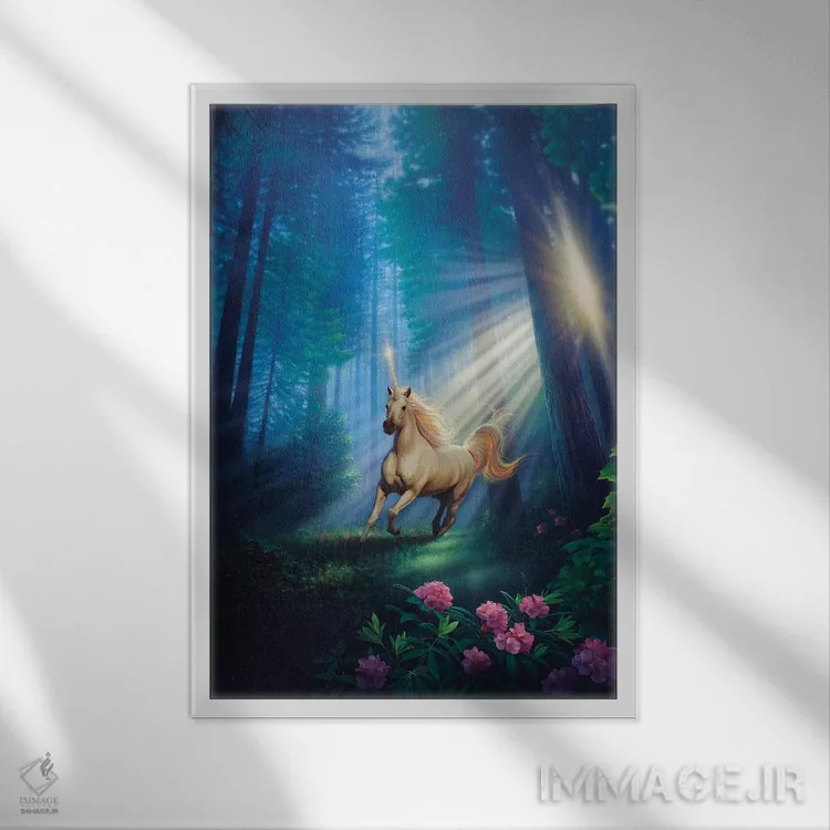 تابلو دکوراتیو جنگل رازآلود اثر کرک راینرت - نمای قابدار سفید