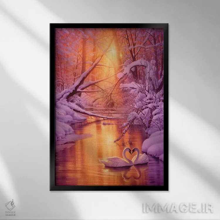 تابلو دکوراتیو یاد شیرین اثر کرک راینرت - نمای قابدار مشکی