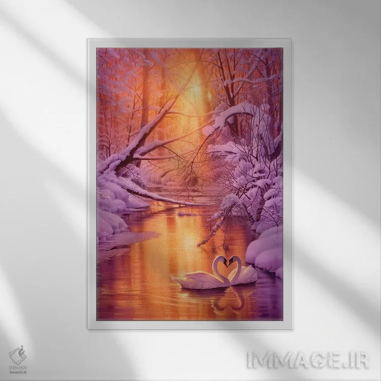 تابلو دکوراتیو یاد شیرین اثر کرک راینرت - نمای قابدار سفید