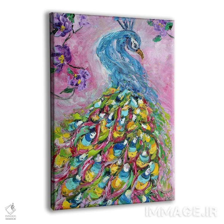 تابلو دکوراتیو رقص طاووس اثر کارن تارلتون - نمای پرسپکتیو محصول