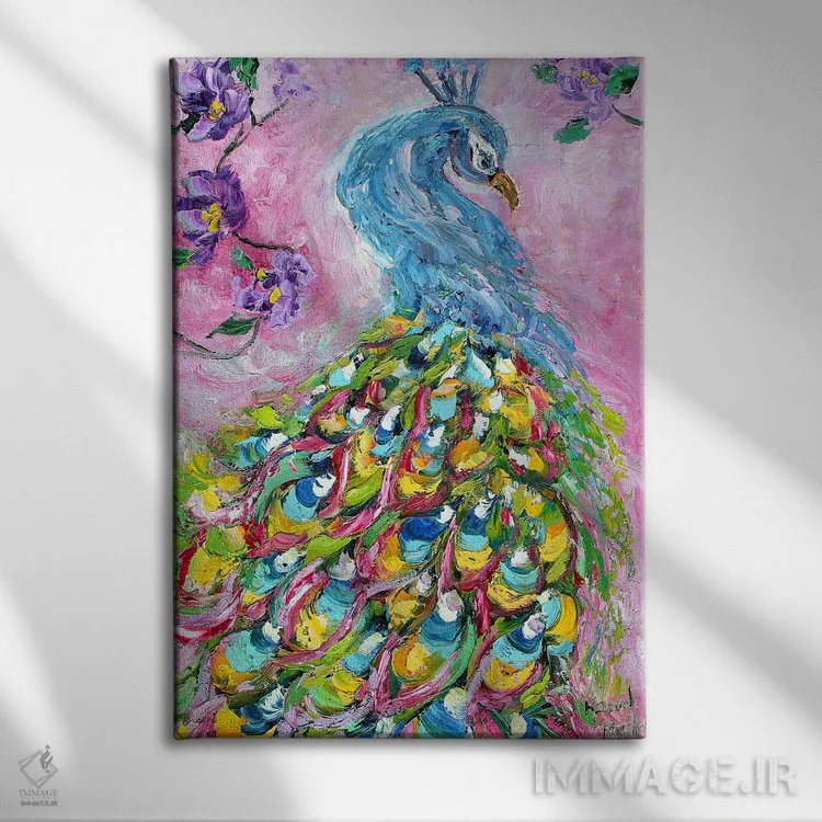 تابلو دکوراتیو رقص طاووس اثر کارن تارلتون - نمای روبهرو روی دیوار
