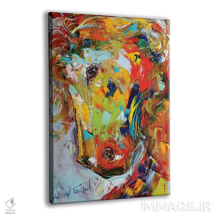 تابلو دکوراتیو پرتره اسب اثر کارن تارلتون - نمای پرسپکتیو محصول