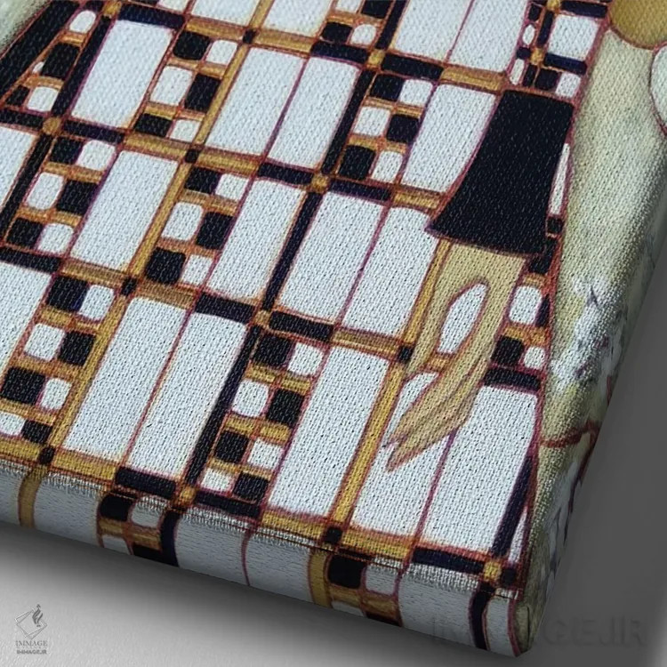 تابلو دکوراتیو گلابی اثر کارن ریگر - نمای نزدیک بافت بوم