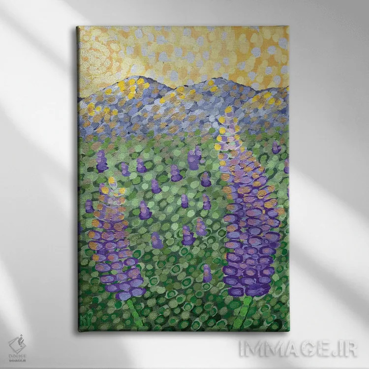 تابلو دکوراتیو ساعت طلایی اثر کریستن لی - نمای روبهرو روی دیوار