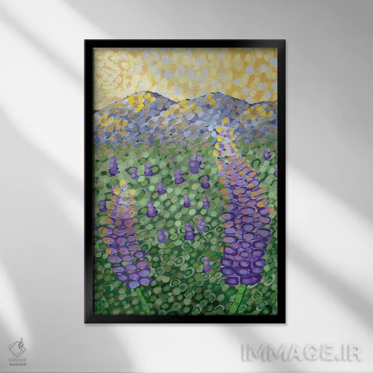 تابلو دکوراتیو ساعت طلایی اثر کریستن لی - نمای قابدار مشکی