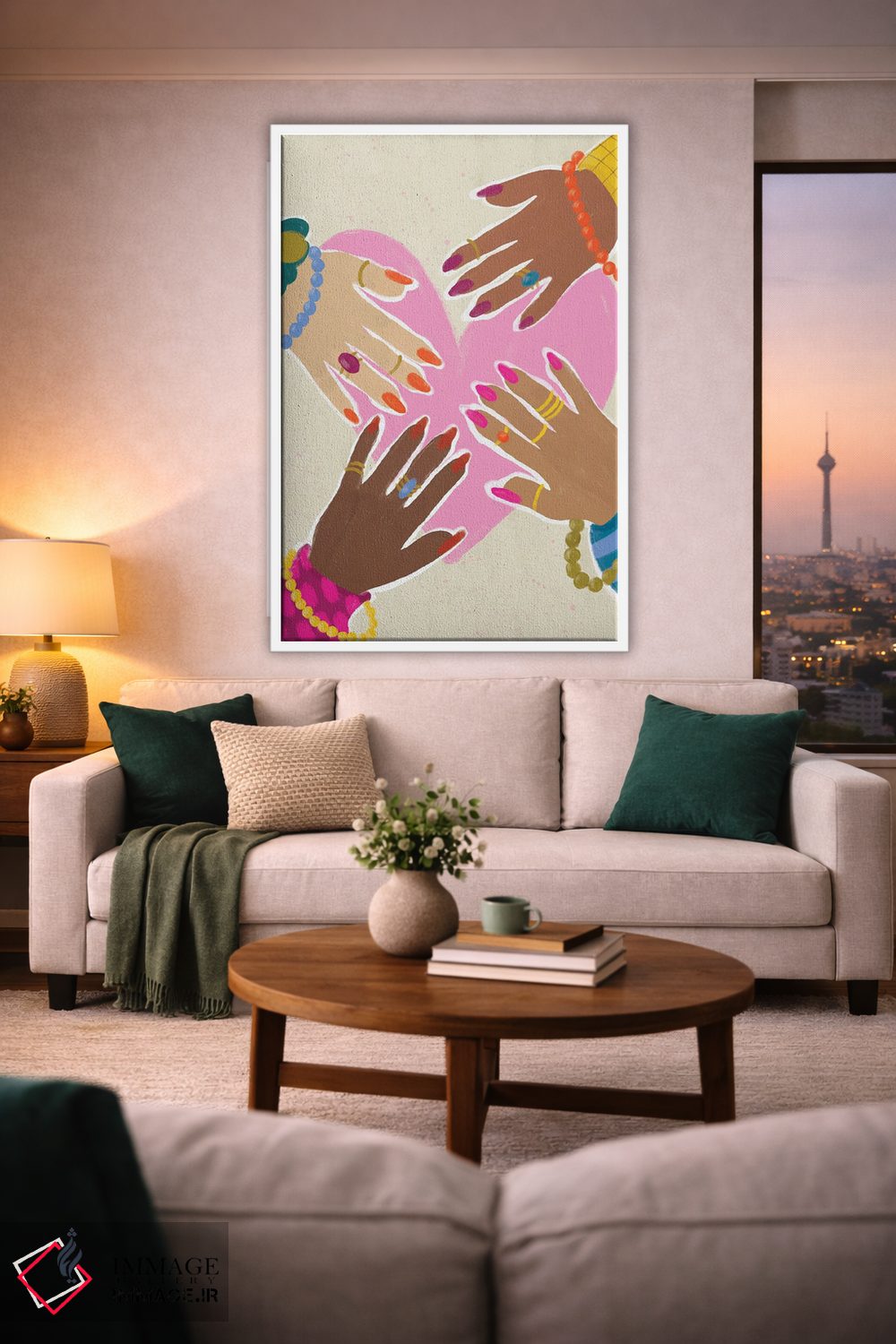 تابلو دکوراتیو شادی دوستی اثر کریستینا هولت کرانتز - D1W