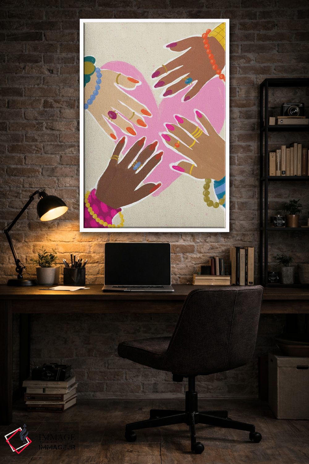 تابلو دکوراتیو شادی دوستی اثر کریستینا هولت کرانتز - D3W