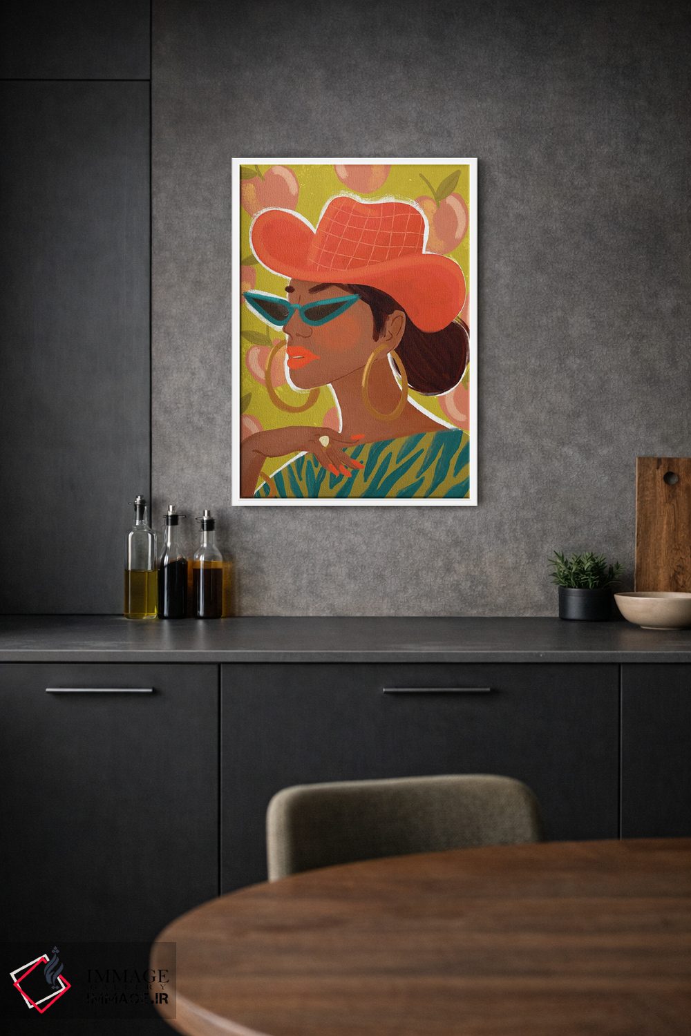 تابلو دکوراتیو دختر گل مروارید اثر کریستینا هولت کرانتز - D1W