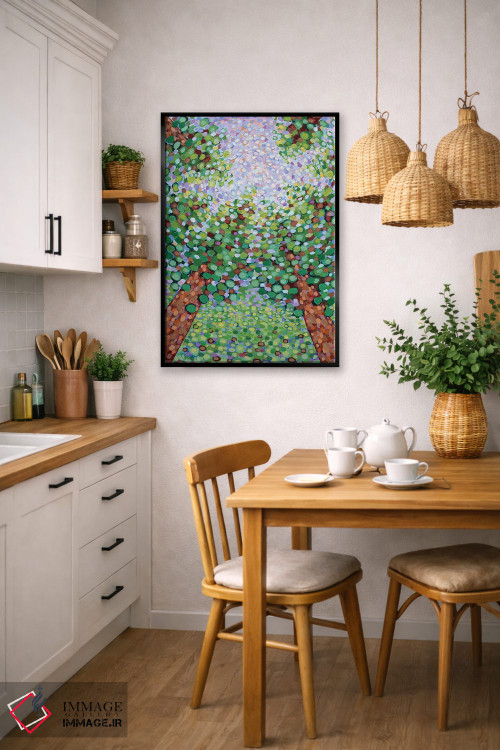 تابلو دکوراتیو زیر کاج های بلند اثر کریستن لی - D5B