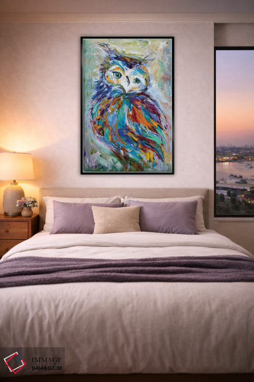 تابلو دکوراتیو جغد خیال انگیز اثر کارن تارلتون - D5B