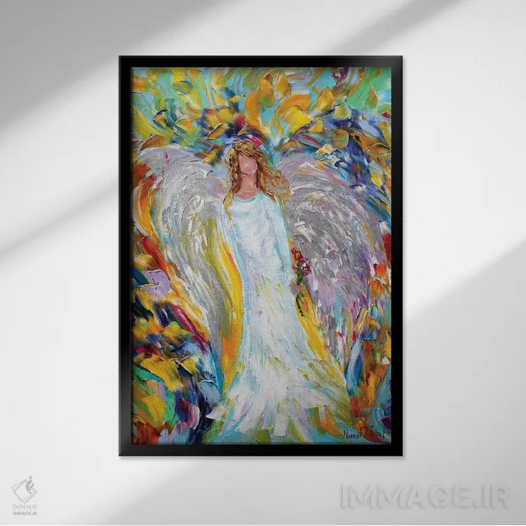 تابلو دکوراتیو عشق فرشته اثر کارن تارلتون - نمای قابدار مشکی