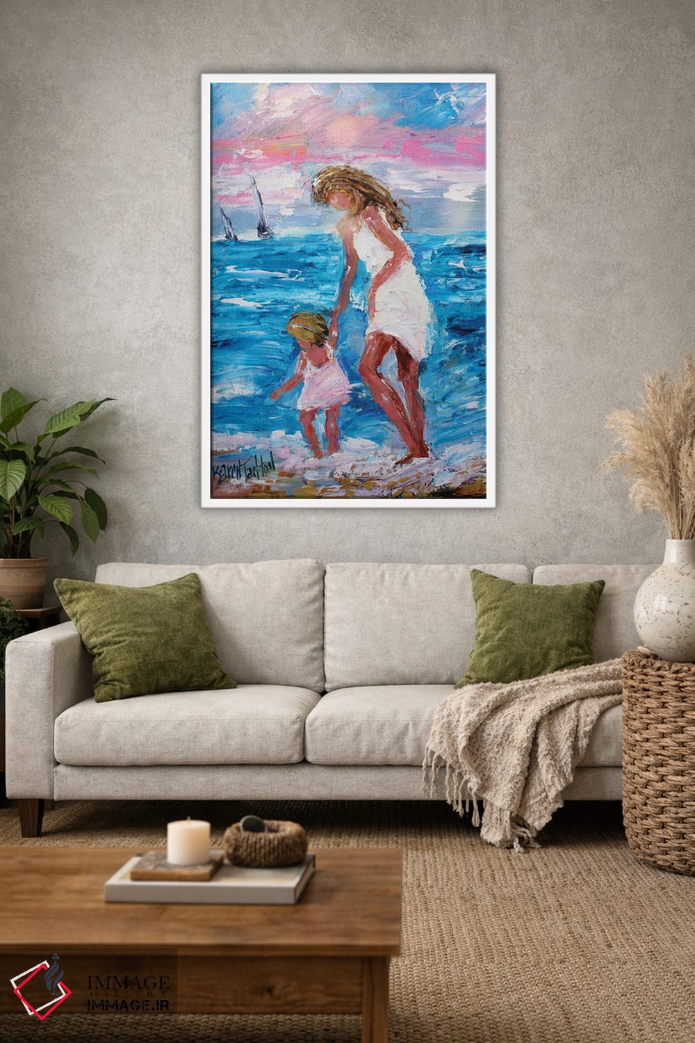 تابلو دکوراتیو عشق مادرانه اثر کارن تارلتون - D1W