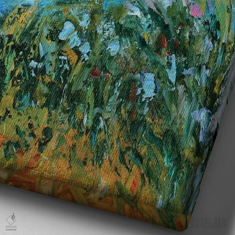 تابلو دکوراتیو درخت غان در پاییز اثر کارن تارلتون - نمای نزدیک بافت بوم