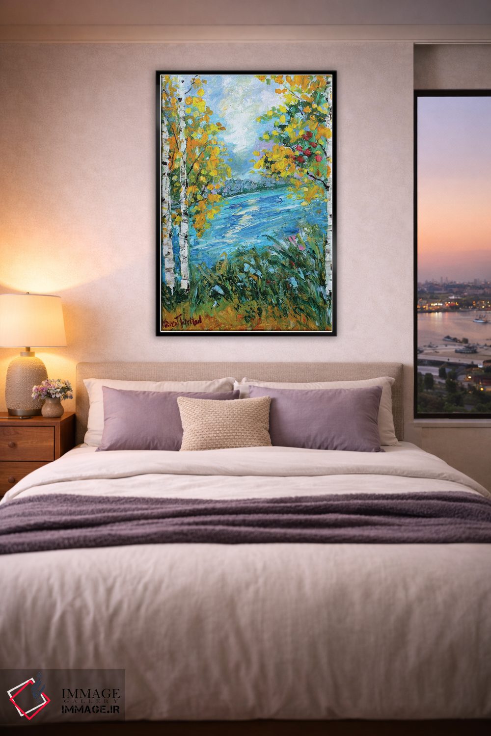 تابلو دکوراتیو درخت غان در پاییز اثر کارن تارلتون - D5B