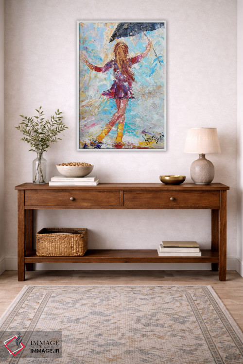 تابلو دکوراتیو رقص باران با چکمه های زرد اثر کارن تارلتون - D3W