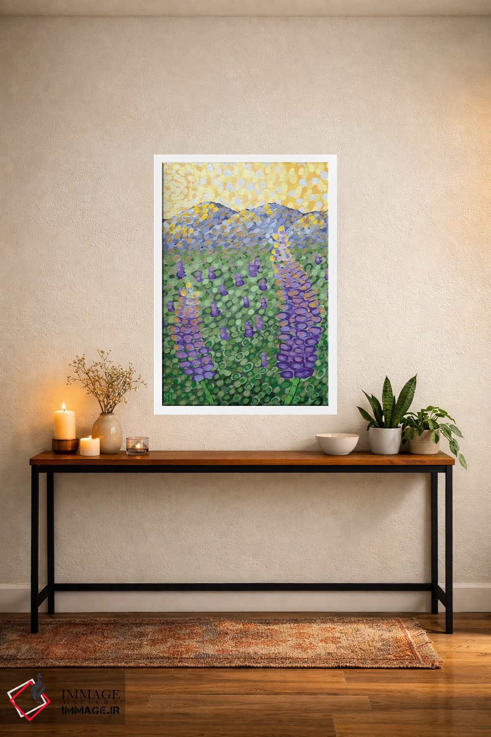 تابلو دکوراتیو ساعت طلایی اثر کریستن لی - D3W