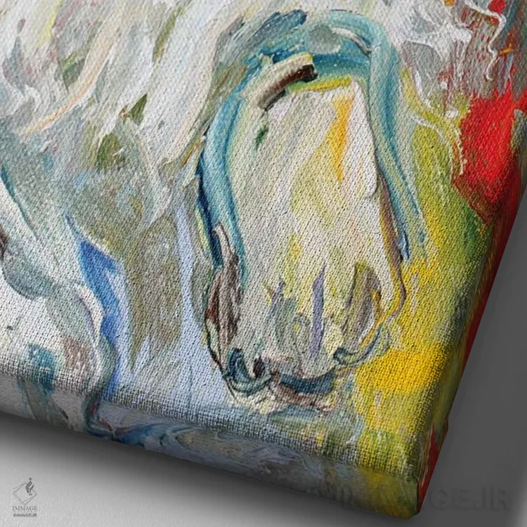 تابلو دکوراتیو بلا اثر کارن تارلتون - نمای نزدیک بافت بوم