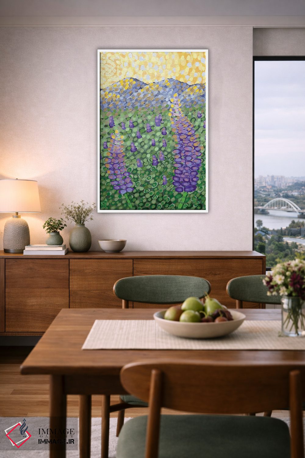 تابلو دکوراتیو ساعت طلایی اثر کریستن لی - D6W