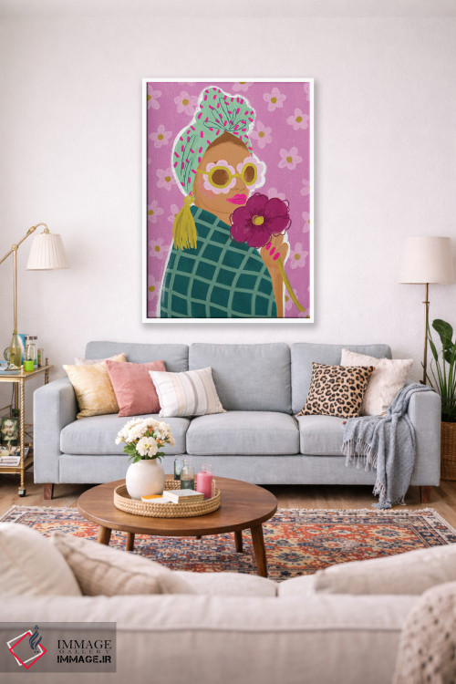 تابلو دکوراتیو دختر هلویی اثر کریستینا هولت کرانتز - D1W