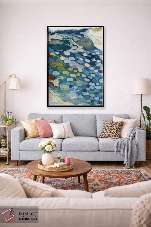 تابلو انتزاعی جزر کم اثر کریستن لی - D2B