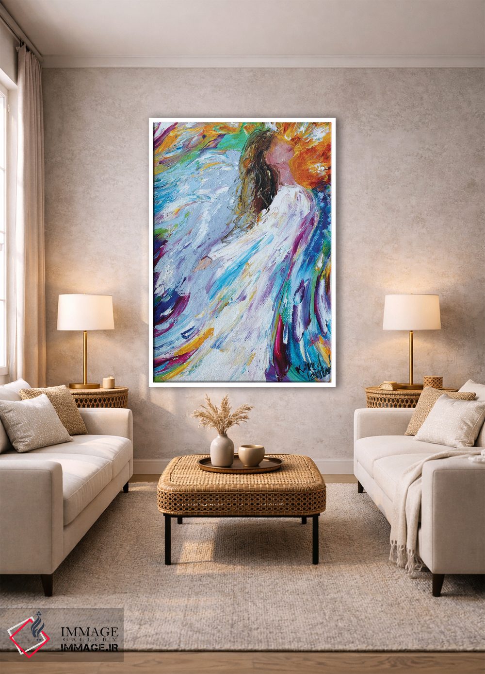 تابلو دکوراتیو فرشته ای که اوج می گیرد اثر کارن تارلتون - D1W
