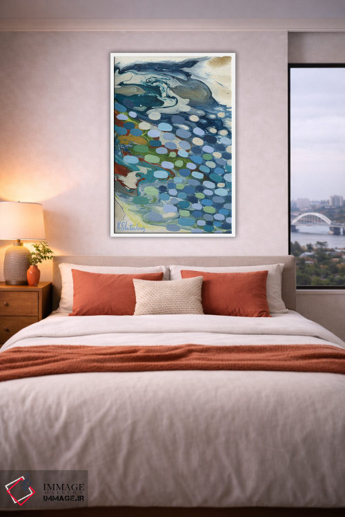 تابلو انتزاعی جزر کم اثر کریستن لی - D3W