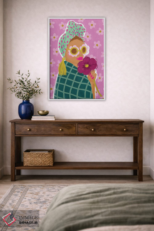 تابلو دکوراتیو دختر هلویی اثر کریستینا هولت کرانتز - D3W