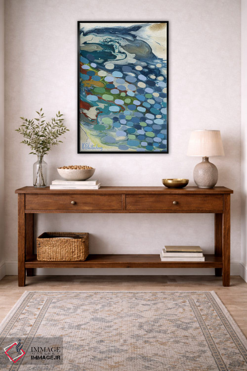 تابلو انتزاعی جزر کم اثر کریستن لی - D4B