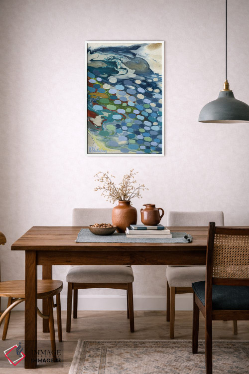 تابلو انتزاعی جزر کم اثر کریستن لی - D5W