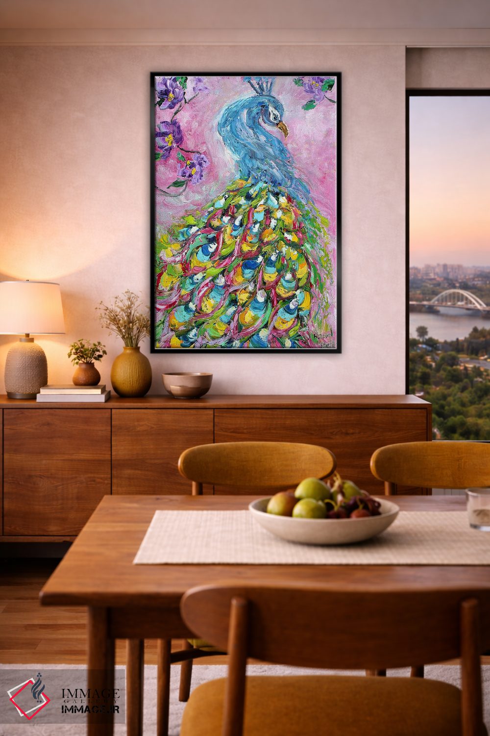 تابلو دکوراتیو رقص طاووس اثر کارن تارلتون - D5B