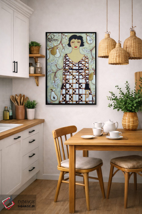 تابلو دکوراتیو گلابی اثر کارن ریگر - D6B