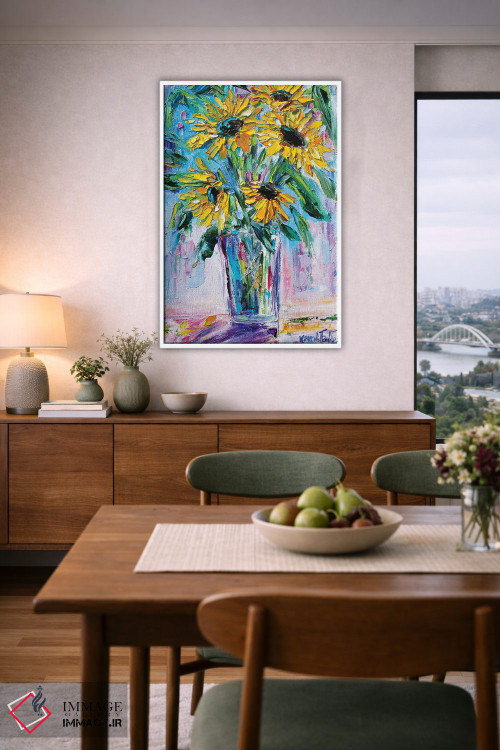 تابلو دکوراتیو آفتابگردان های درخشان اثر کارن تارلتون - D5W