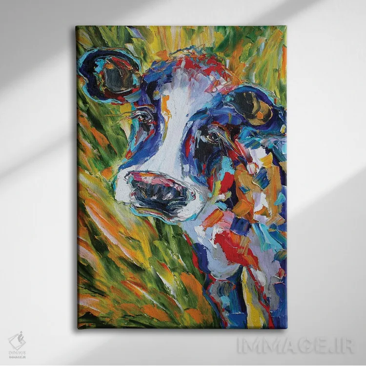 تابلو دکوراتیو چشم های فرفری اثر کارن تارلتون - نمای روبهرو روی دیوار