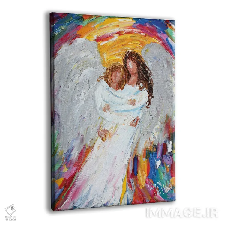 تابلو دکوراتیو فرشته و کودک اثر کارن تارلتون - نمای پرسپکتیو محصول