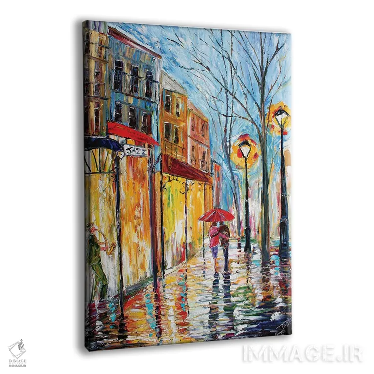 تابلو دکوراتیو باران عصر نیواورلئان اثر کارن تارلتون - نمای پرسپکتیو محصول