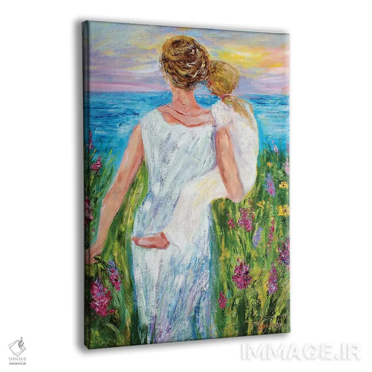 تابلو دکوراتیو مادر و دختر اثر کارن تارلتون - نمای پرسپکتیو محصول