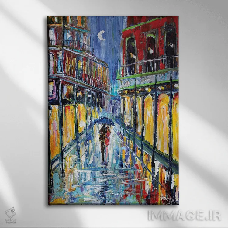 تابلو دکوراتیو ماه نیواورلئان اثر کارن تارلتون - نمای روبهرو روی دیوار