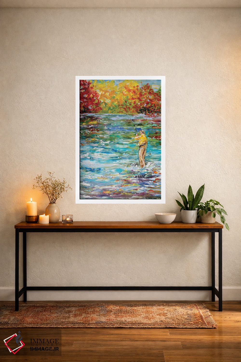 تابلو دکوراتیو ماهیگیری با پر اثر کارن تارلتون - D2W