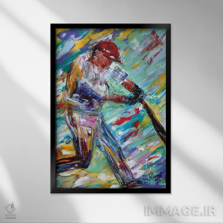 تابلو دکوراتیو گرند اسلم اثر کارن تارلتون - نمای قابدار مشکی