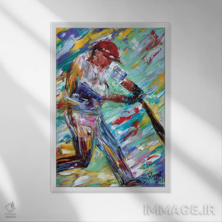 تابلو دکوراتیو گرند اسلم اثر کارن تارلتون - نمای قابدار سفید