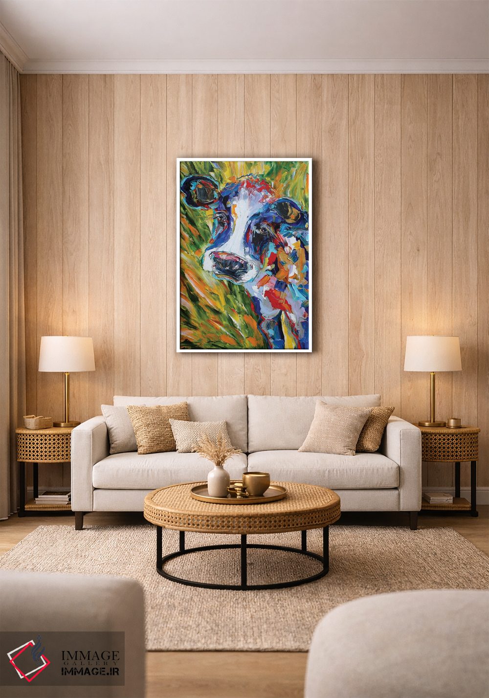 تابلو دکوراتیو چشم های فرفری اثر کارن تارلتون - D1W