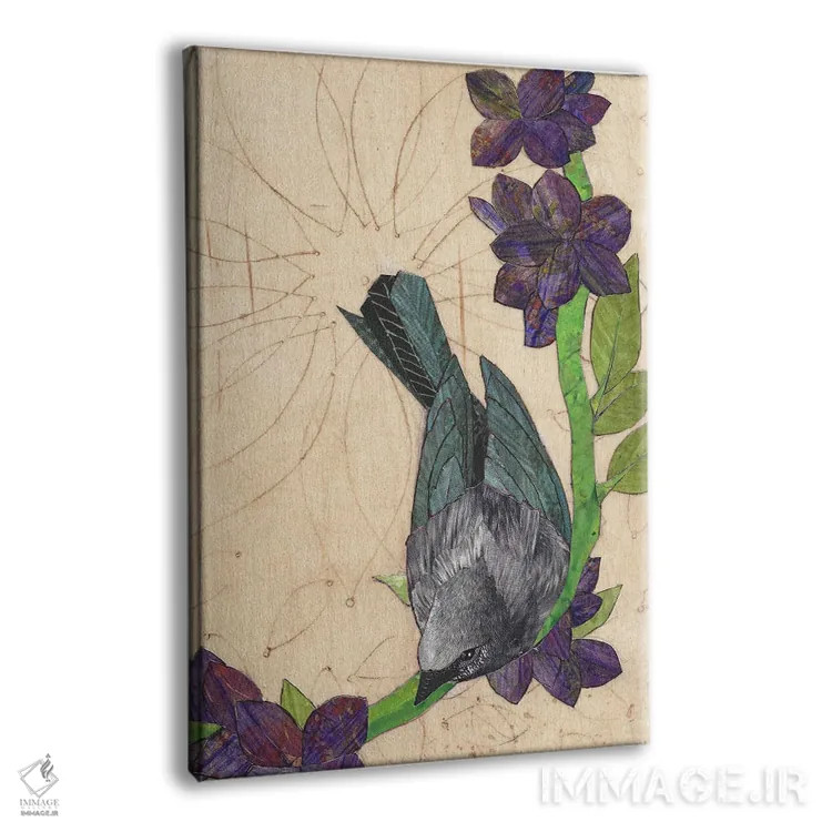 تابلو دکوراتیو پرنده سیاه اثر کارن سیکیه - نمای پرسپکتیو محصول