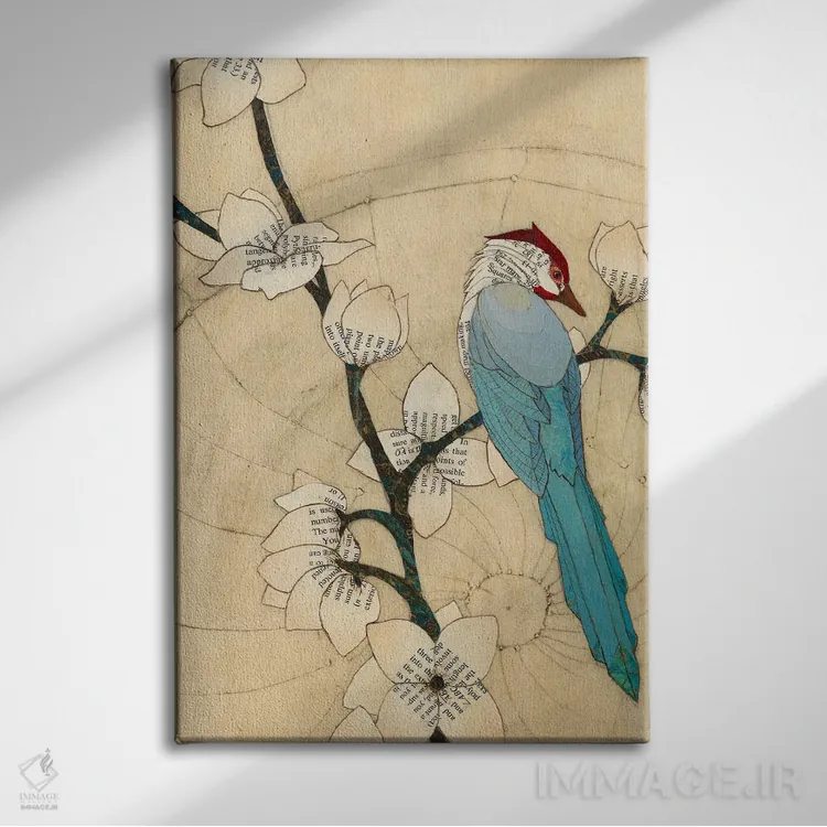 تابلو دکوراتیو پرنده تابستانی اثر کارن سیکیه - نمای روبهرو روی دیوار